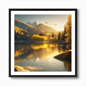 Autumn Lake 5 Art Print