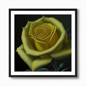 Yellow Rose Art Print