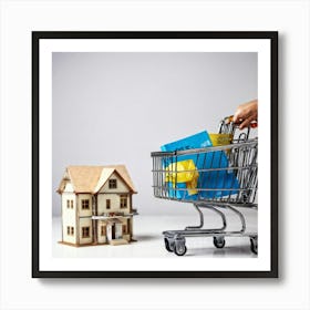 Buyer Shopping Cart Asset Concept Investment Building Purchase House Buy Home Residential (9) Art Print