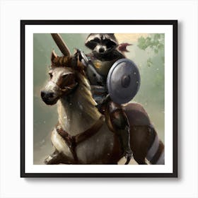 Knight Raccoon 4 Art Print