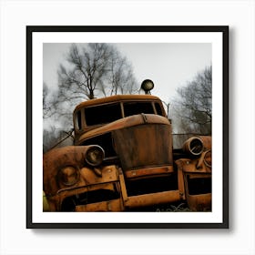 Old Rusted Truck Art Print