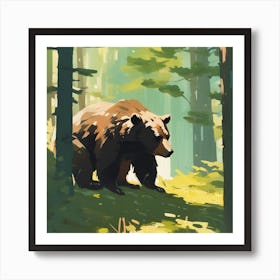 Bear In The Woods 15 Art Print