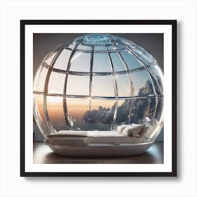 Glass Globe Bed Art Print