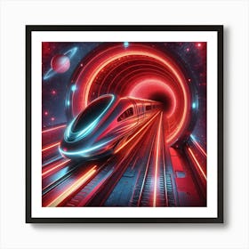 Futuristic Train 1 Art Print