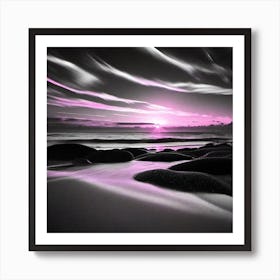 Purple Sky At Dusk Art Print