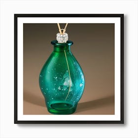 Glass Bottle With Diamonds Art Print