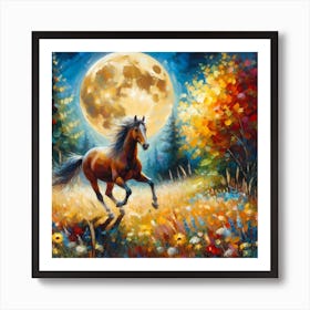 Horse nature Art Print