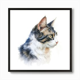 Chinese Li Hua Cat Portrait Art Print