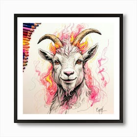 Goat With Horns 20 Art Print