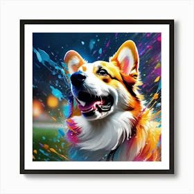 Corgi Painting 44 Art Print