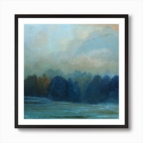 Night Fading In The Woods Square Art Print