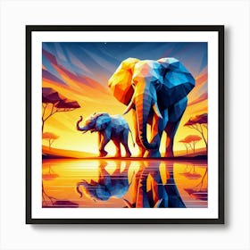 The River Rangers Elephants Poster