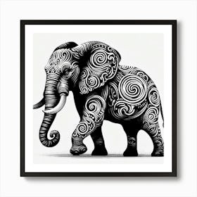 Illustration Elephant 5 Art Print