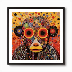 Monkey Head Art Print