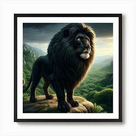 Lion In The Forest 68 Art Print