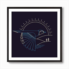 Blue Jay Square Art Print