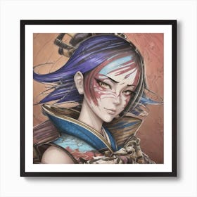 Samurai Girl Art Print