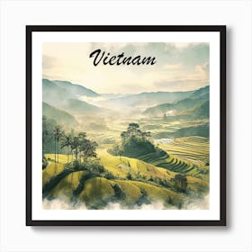 Vietnam Rice Fields 1 Art Print