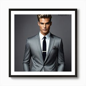 Man In A Suit 3 Art Print