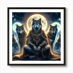 Luno the wolf 12 Art Print