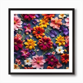 Colorful Flowers 7 Art Print