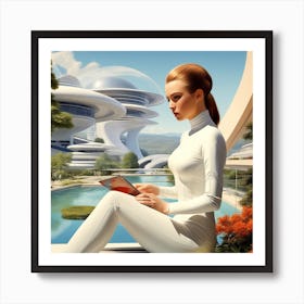 Futuristic Woman 102 Art Print