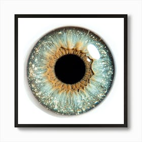 A Light Aqua Iris White Background Poster