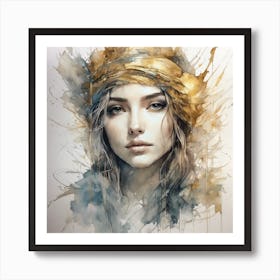 443390 Line Art Watercolor Wash, Ethereal Background, Abs Xl 1024 V1 0 Art Print