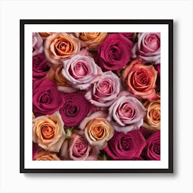 Roses Background Art Print