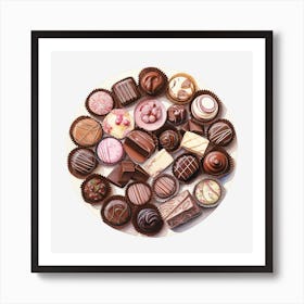 Chocolates On A Plate Art Print