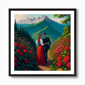 Two Lovers Art Print