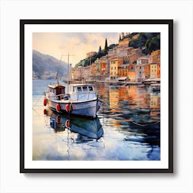 Mediterranean Mirage: Impressionist Charm Art Print