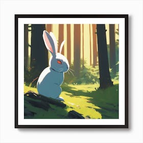 Rabbit In The Woods 26 Art Print