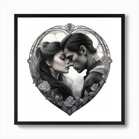 Sexy Couple drawing Art Print