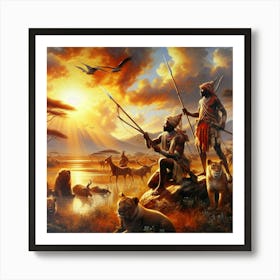 African Warriors Art Print