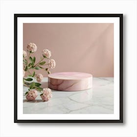 Pink Marble Cake 5 Art Print