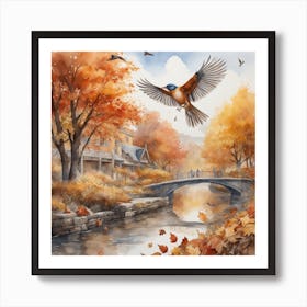 Autumn Bird Art Print