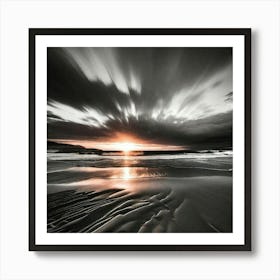 Sunset On The Beach 6 Art Print