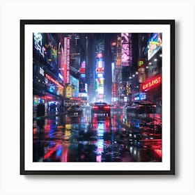 Cyber Punk City 2 Art Print