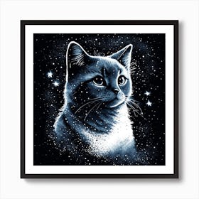 Cat In Space Art Print