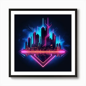 Neon City Art Print