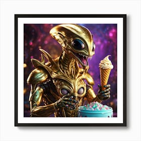 Ice cream invasion Art Print