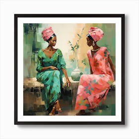 Two African Women Art Print