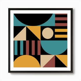 Geometric Mid Century Modern Abstract 1 Art Print