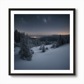 Night In The Mountains 1 Art Print