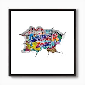 Gamer Zone, gaming picture Art Print