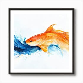 Koi Fish Watercolor Art Print