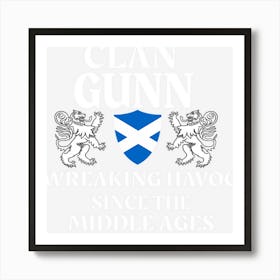 Gunn Scottish Family Clan Scotland Name Art Print