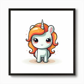 Cute Unicorn 631 Art Print