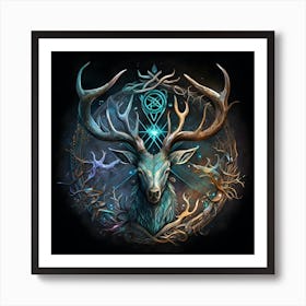 Deer Head Art Print